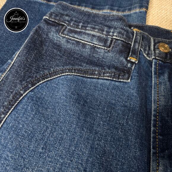 Gap NEW Women's High Rise 70's Flare Western Chaps Denim Trouser Size 6T/28 - Picture 5 of 10